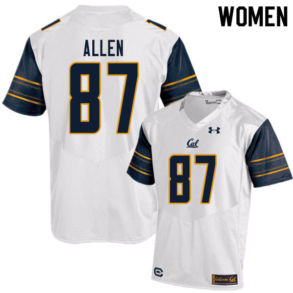 Women #87 Lucas Allen Cal Bears UA College Football Jerseys Sale-White